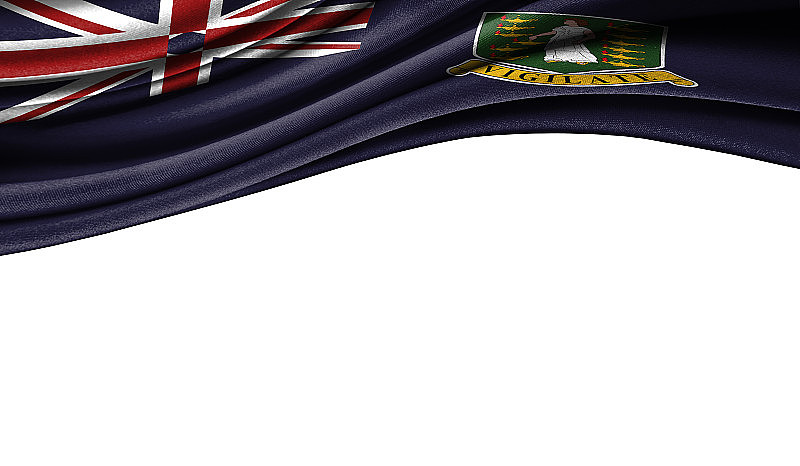 英属维尔京群岛的彩色旗帜，为你的文字或图片提供文字空间