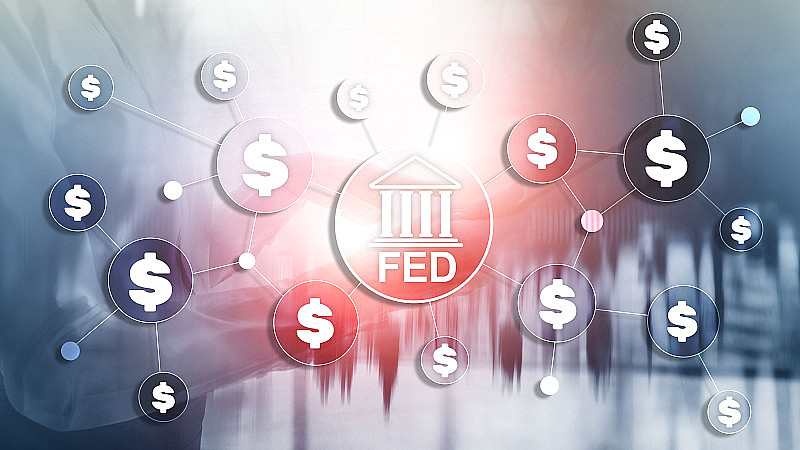 联邦储备系统美国银行金融系统业务概念。