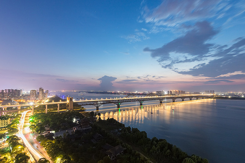 九江长江大桥夜景