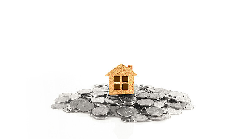 房地产投资和房屋抵押金融概念币硬币