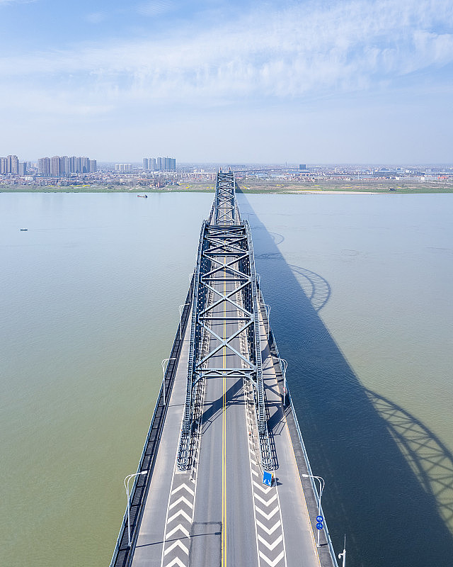 九江长江大桥鸟瞰图