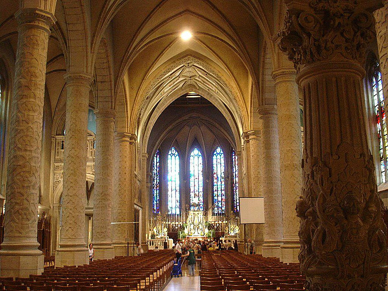 卢森堡，圣玛丽大教堂或卢森堡圣母大教堂内部