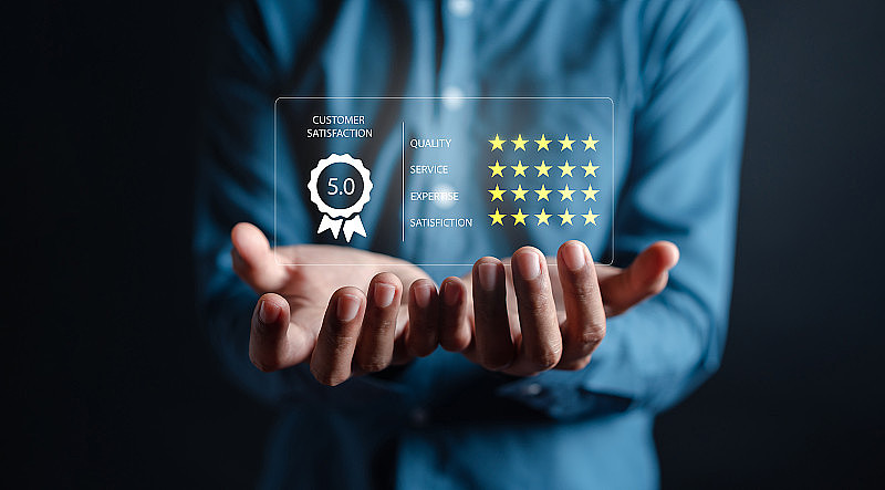 客户体验给五星5.0显示虚拟屏幕最好的质量保证保证产品或反馈评审满意度服务满意度调查。