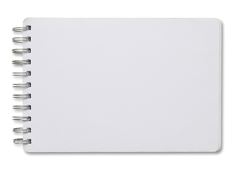 空白白色螺旋笔记本
