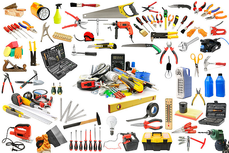 收集维修和保养房屋所需的工具。