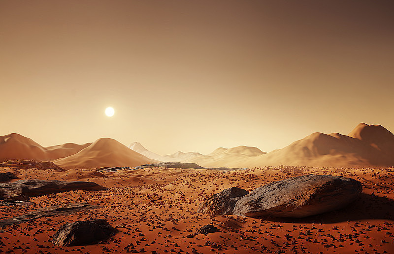 火星表面的景观