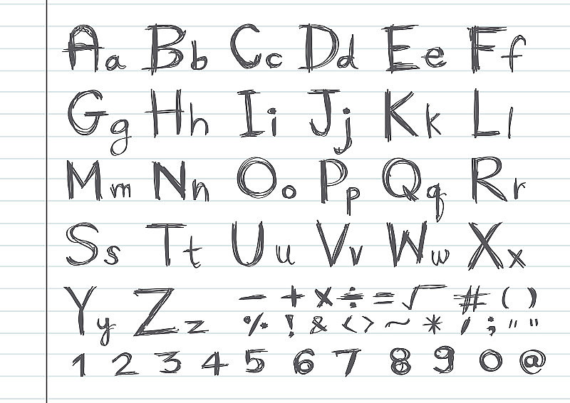 手绘字母字体