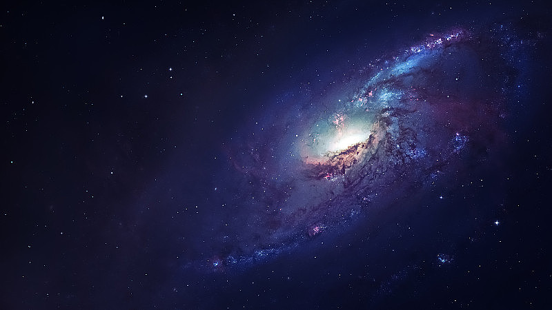 离地球许多光年远的可怕的螺旋星系