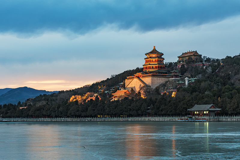 颐和园夜景图片真实图片