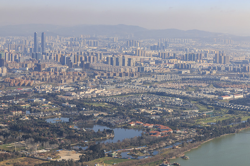 中国昆明鸟瞰图